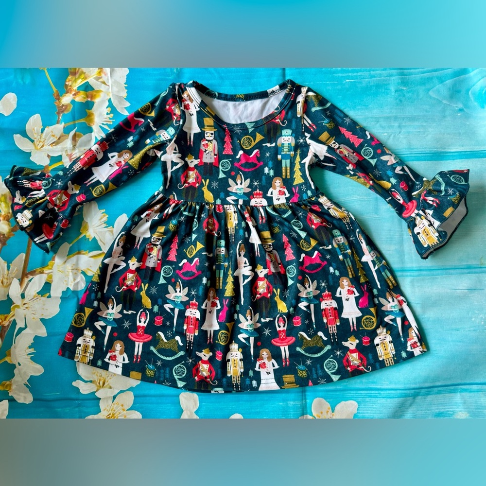 12-18M Minky Soft Nutcraker Dress
